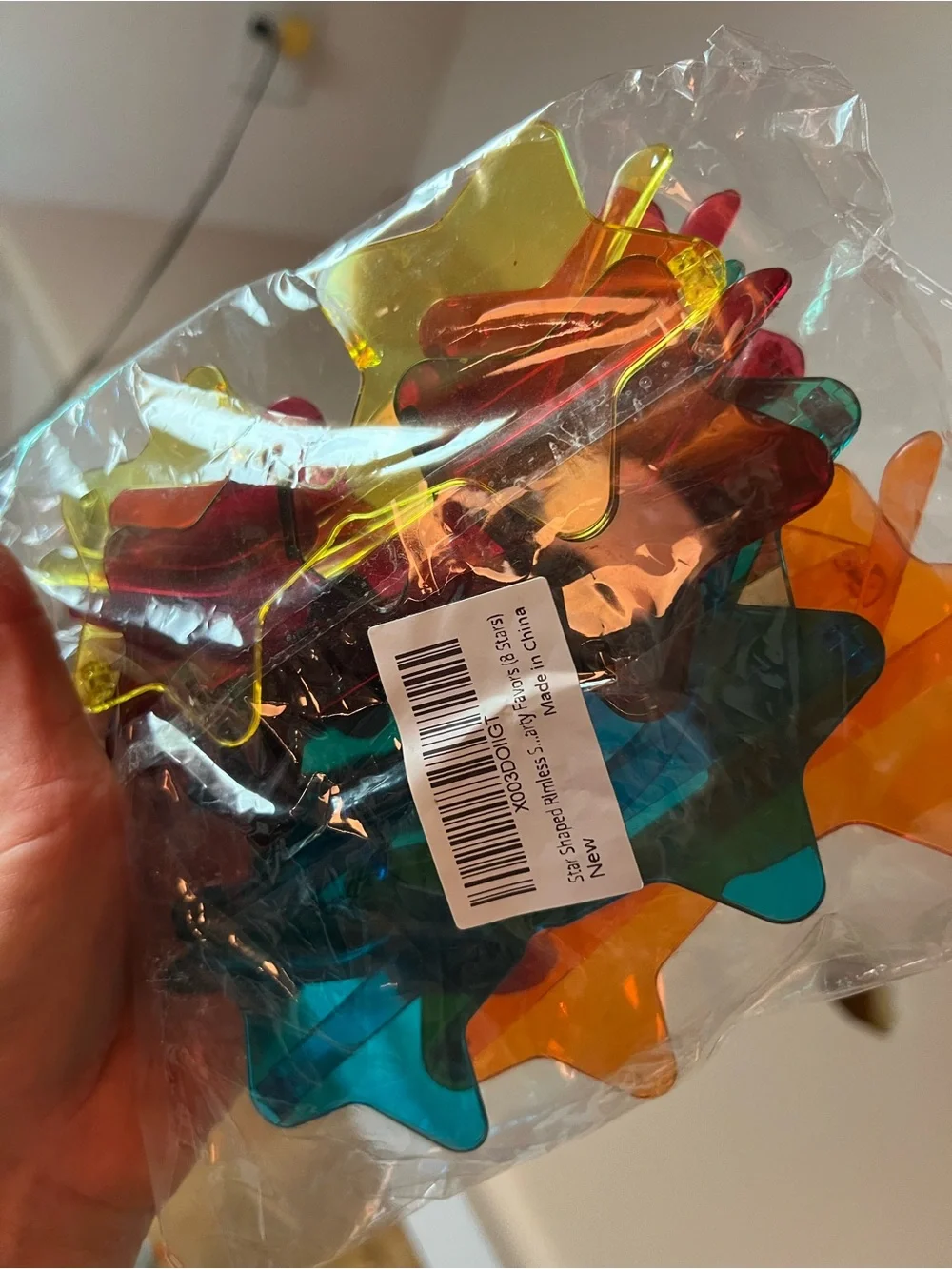 Colorful Star Acrylic Party Glasses - Multicolor Pack